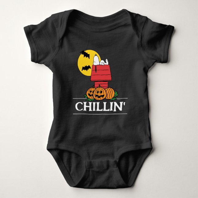 Erdnüsse | Snoopy Halloween Doghouse Baby Strampler (Vorderseite)