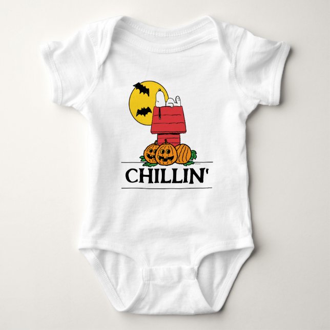 Erdnüsse | Snoopy Halloween Doghouse Baby Strampler (Vorderseite)
