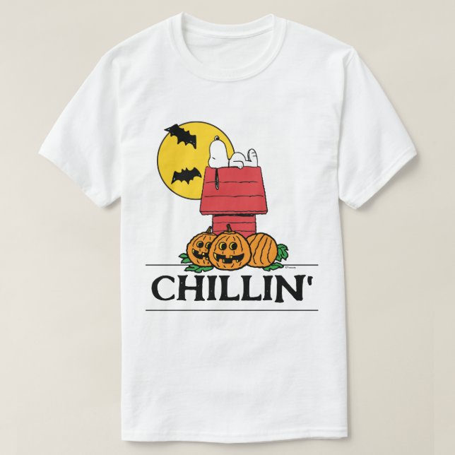 Erdnüsse | Snoopy Halloween Doghouse T-Shirt (Design vorne)