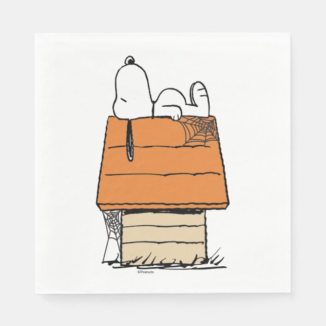 Erdnüsse | Snoopy Halloween Nickerchen Serviette (Vorderseite)
