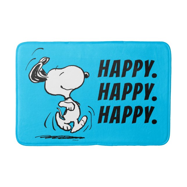 Erdnüsse | Snoopy Happy Dance Badematte (Vorderseite)
