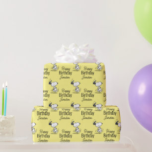 Erdnüsse   Snoopy Happy Dance Geschenkpapier