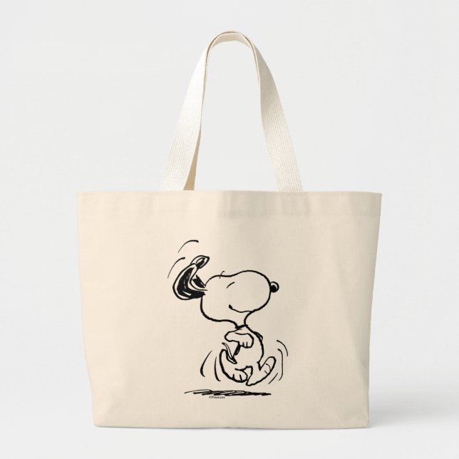 Erdnüsse | Snoopy Happy Dance Jumbo Stoffbeutel (Vorne)