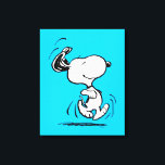 Erdnüsse | Snoopy Happy Dance Leinwanddruck<br><div class="desc">Snoopy ist der liebliche Beagle von Charlie Brown im Comic-Streifen Peanuts von Charles M. Schulz. Karo aus diesem niedlichen Peanuts Design mit diesem lieblichen Hund.</div>