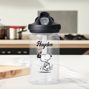 Erdnüsse   Snoopy Happy Dance   Name hinzufügen Trinkflasche