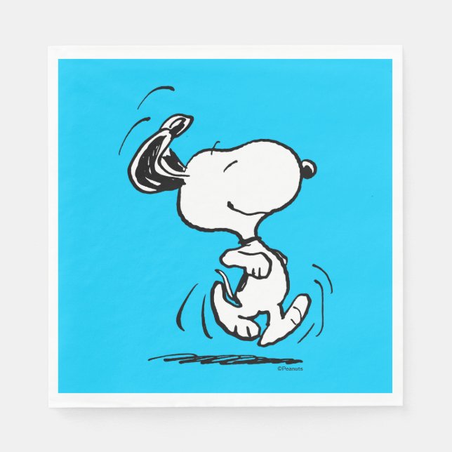 Erdnüsse | Snoopy Happy Dance Serviette (Vorderseite)