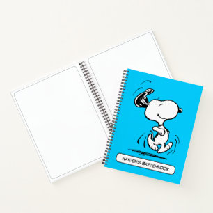 Erdnüsse   Snoopy Happy Dance Zeichnend Notizbuch