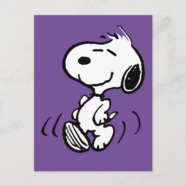 Erdnüsse | Snoopy Happy Smile Dance Postkarte (Vorderseite)