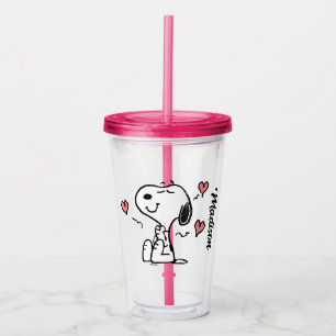 Erdnüsse   Snoopy Hearts Acryltrinkbecher