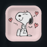 Erdnüsse | Snoopy Hearts Pappteller<br><div class="desc">Karo dieses lustige Design von Peanuts mit Snoopy.</div>