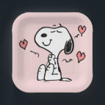Erdnüsse | Snoopy Hearts Pappteller<br><div class="desc">Karo dieses lustige Design von Peanuts mit Snoopy.</div>