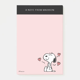 Erdnüsse   Snoopy Hearts Post-it Klebezettel