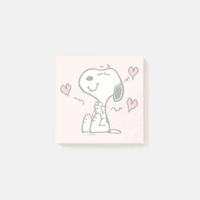 Erdnüsse | Snoopy Hearts Post-it Klebezettel (Vorderseite)