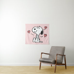 Erdnüsse   Snoopy Hearts Wandteppich