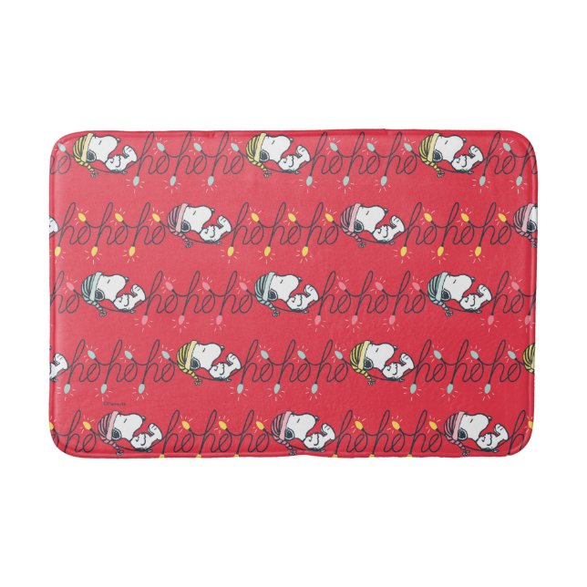 Erdnüsse | Snoopy Holiday Ho Ho Holiday Pattern Badematte (Vorderseite)
