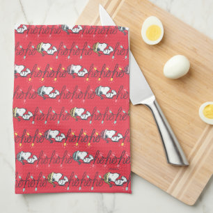 Erdnüsse   Snoopy Holiday Ho Ho Holiday Pattern Geschirrtuch