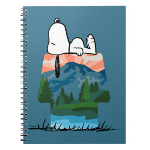 Erdnüsse   Snoopy Hund Sonnenuntergang Ansicht Notizblock