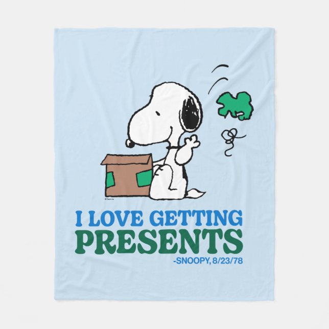 Erdnüsse | Snoopy I Liebe Anbringen von Geschenken Fleecedecke (Vorderseite)