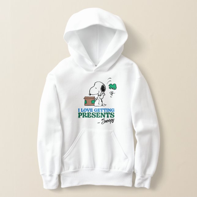 Erdnüsse | Snoopy I Liebe Anbringen von Geschenken Hoodie (Ablage )