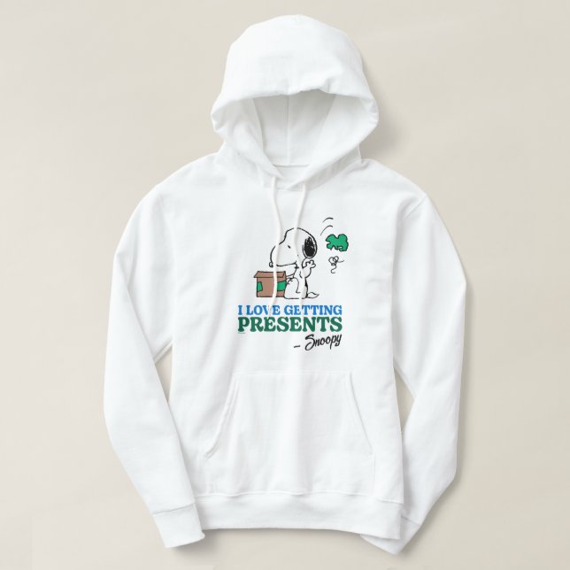 Erdnüsse | Snoopy I Liebe Anbringen von Geschenken Hoodie (Design vorne)