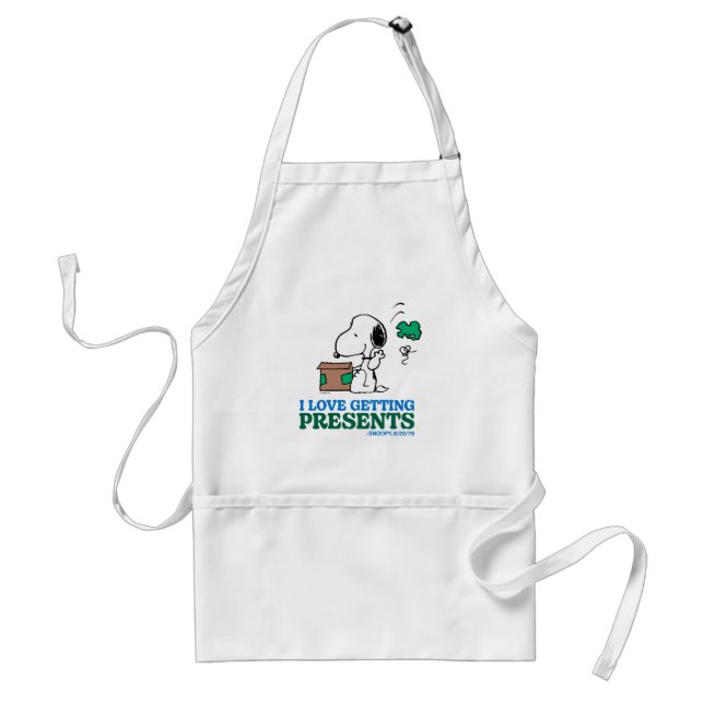 Erdnüsse | Snoopy I Liebe Anbringen von Geschenken Schürze (Vorne)