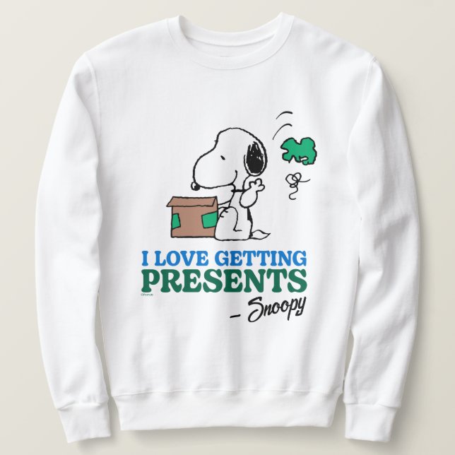 Erdnüsse | Snoopy I Liebe Anbringen von Geschenken Sweatshirt (Design vorne)