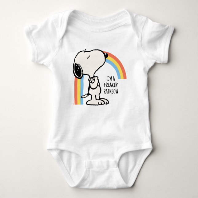Erdnüsse | Snoopy Ich bin stolz auf mich Baby Strampler (Vorderseite)
