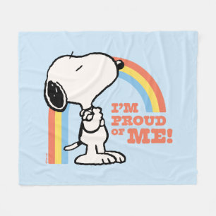 Erdnüsse Snoopy Ich bin stolz auf mich Fleecedecke