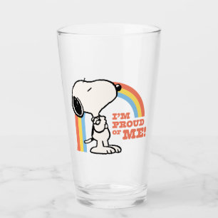 Erdnüsse Snoopy Ich bin stolz auf mich Glas