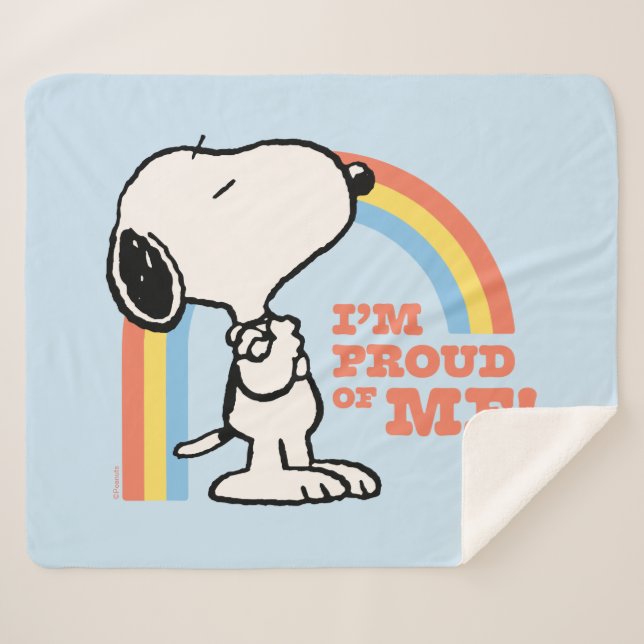 Erdnüsse | Snoopy Ich bin stolz auf mich Sherpadecke (Vorderseite (Horizontal))