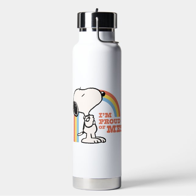Erdnüsse | Snoopy Ich bin stolz auf mich Trinkflasche (Links)