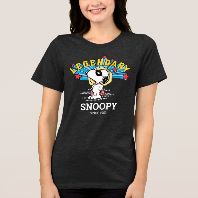 Erdnüsse | Snoopy ist legendär Tri-Blend Shirt (Vorderseite)