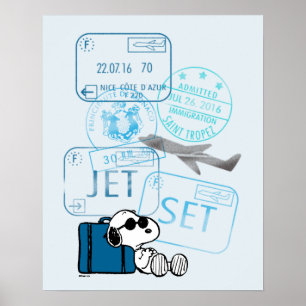 Erdnüsse   Snoopy Jet Set Poster
