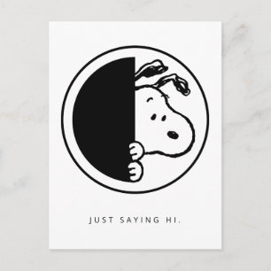 Erdnüsse   Snoopy Just Sprichwort Hi Postkarte