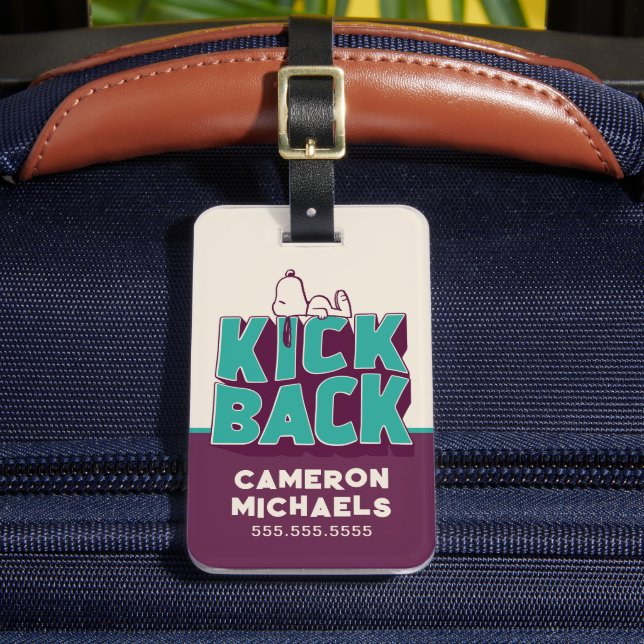 Erdnüsse | Snoopy Kickback Gepäckanhänger (Vorderseite Insitu 2)