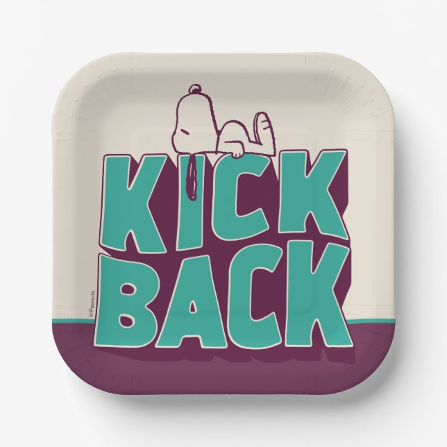 Erdnüsse | Snoopy Kickback Pappteller (Vorderseite)