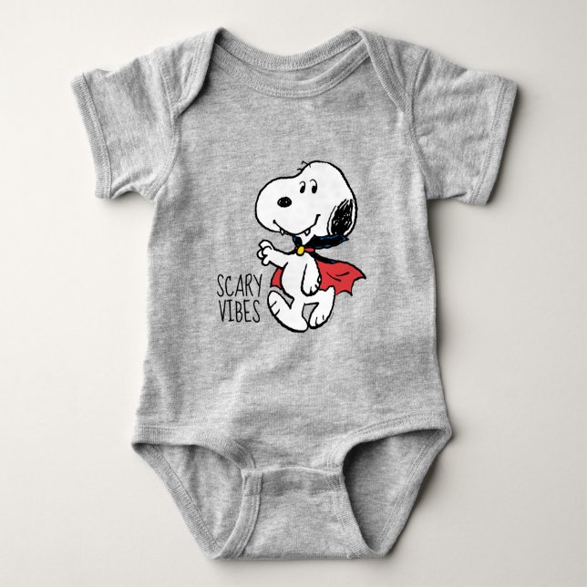 Erdnüsse | Snoopy Lächeln Vampire Baby Strampler (Vorderseite)
