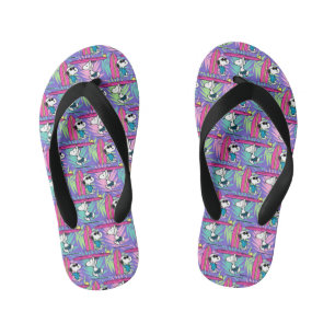 Erdnüsse Snoopy Lila Surfmuster Kinderbadesandalen