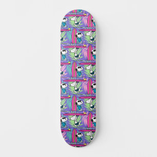 Erdnüsse   Snoopy Lila Surfmuster Skateboard