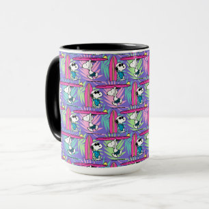 Erdnüsse   Snoopy Lila Surfmuster Tasse