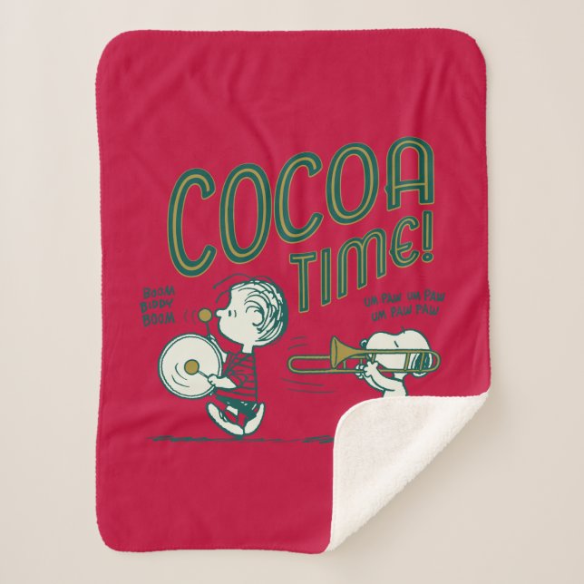 Erdnüsse | Snoopy & Linus Cocoa Time Sherpadecke (Vorderseite)