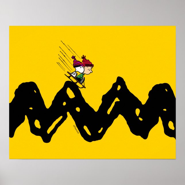 Erdnüsse | Snoopy & Linus Schlittenfahrt Poster (Vorne)