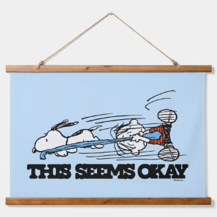 Erdnüsse   Snoopy & Linus Wandteppich Mit Holzrahmen
