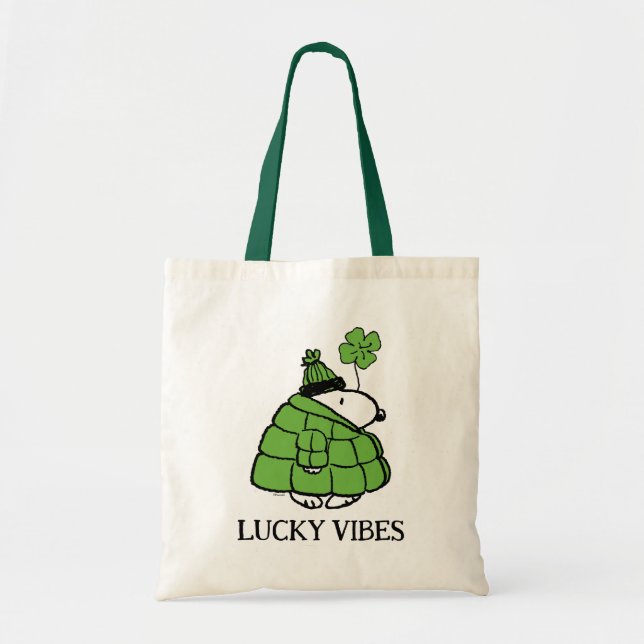 Erdnüsse | Snoopy Lucky Clover Tragetasche (Vorne)
