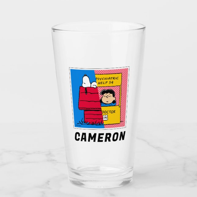 Erdnüsse | Snoopy & Lucy Half & Half Glas (Vorderseite)