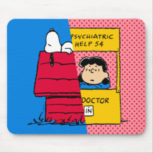 Erdnüsse   Snoopy & Lucy Half & Half Mousepad