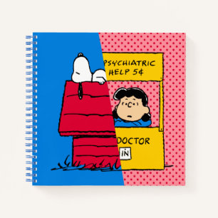 Erdnüsse   Snoopy & Lucy Half & Half Notizbuch