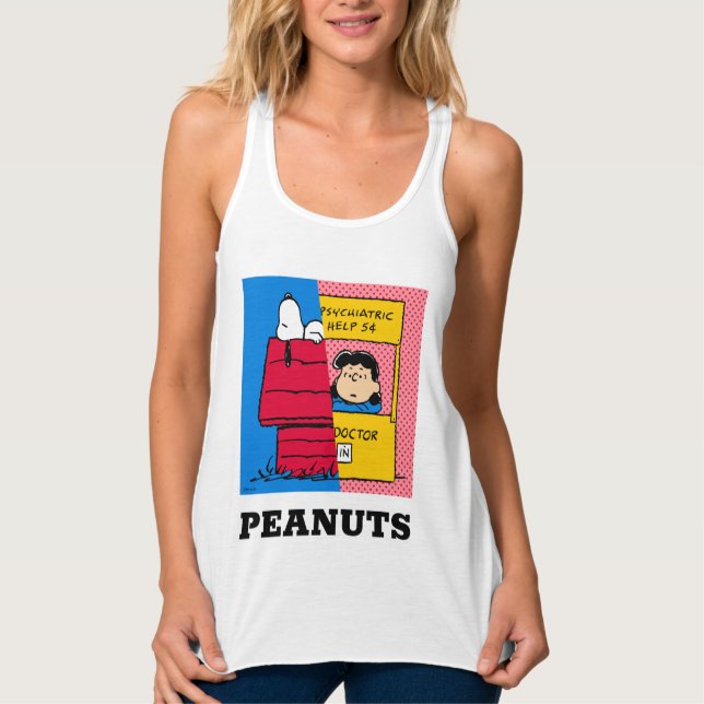 Erdnüsse | Snoopy & Lucy Half & Half Tank Top (Vorderseite)