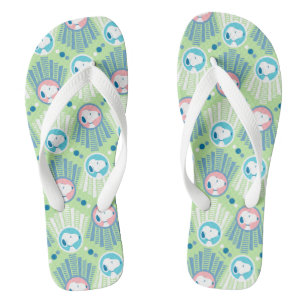 Erdnüsse   Snoopy Mint Green Deko Dreams Pattern Flip Flops