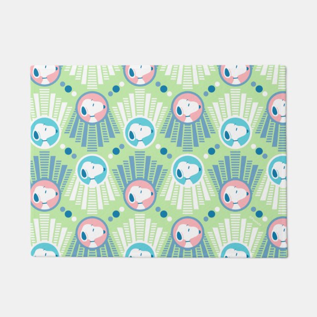 Erdnüsse | Snoopy Mint Green Deko Dreams Pattern Fußmatte (Vorderseite)